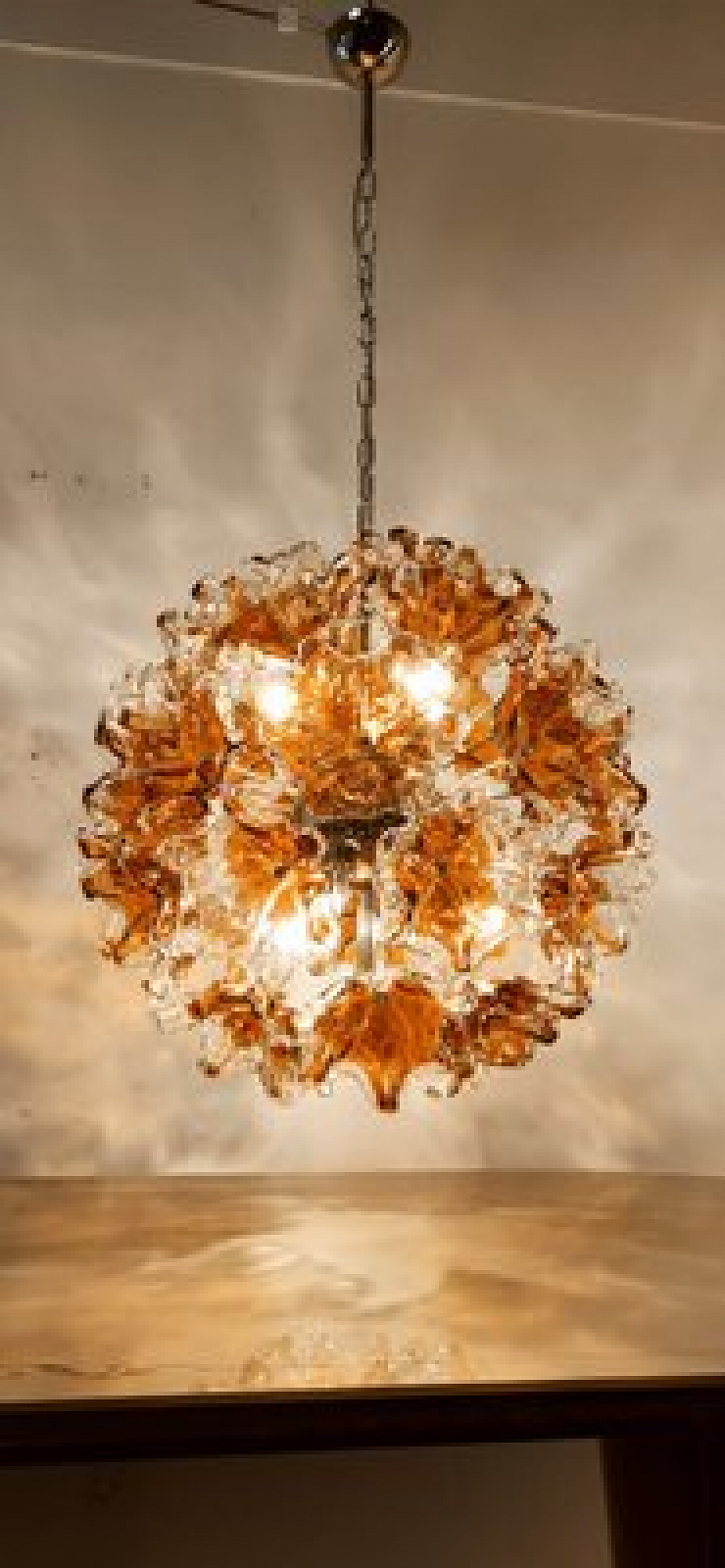 Flower Sputnik chandelier by Mazzega, 1970s 5