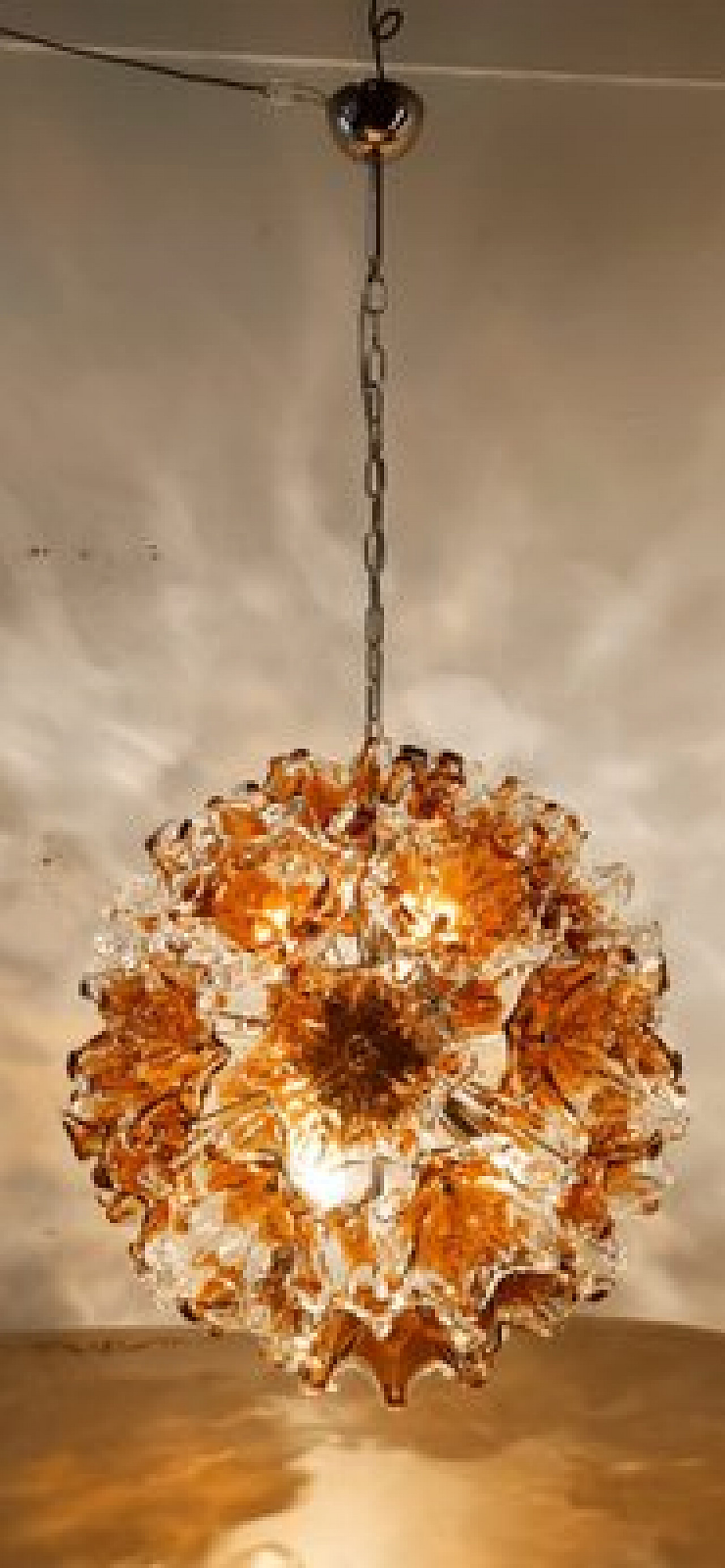 Flower Sputnik chandelier by Mazzega, 1970s 8