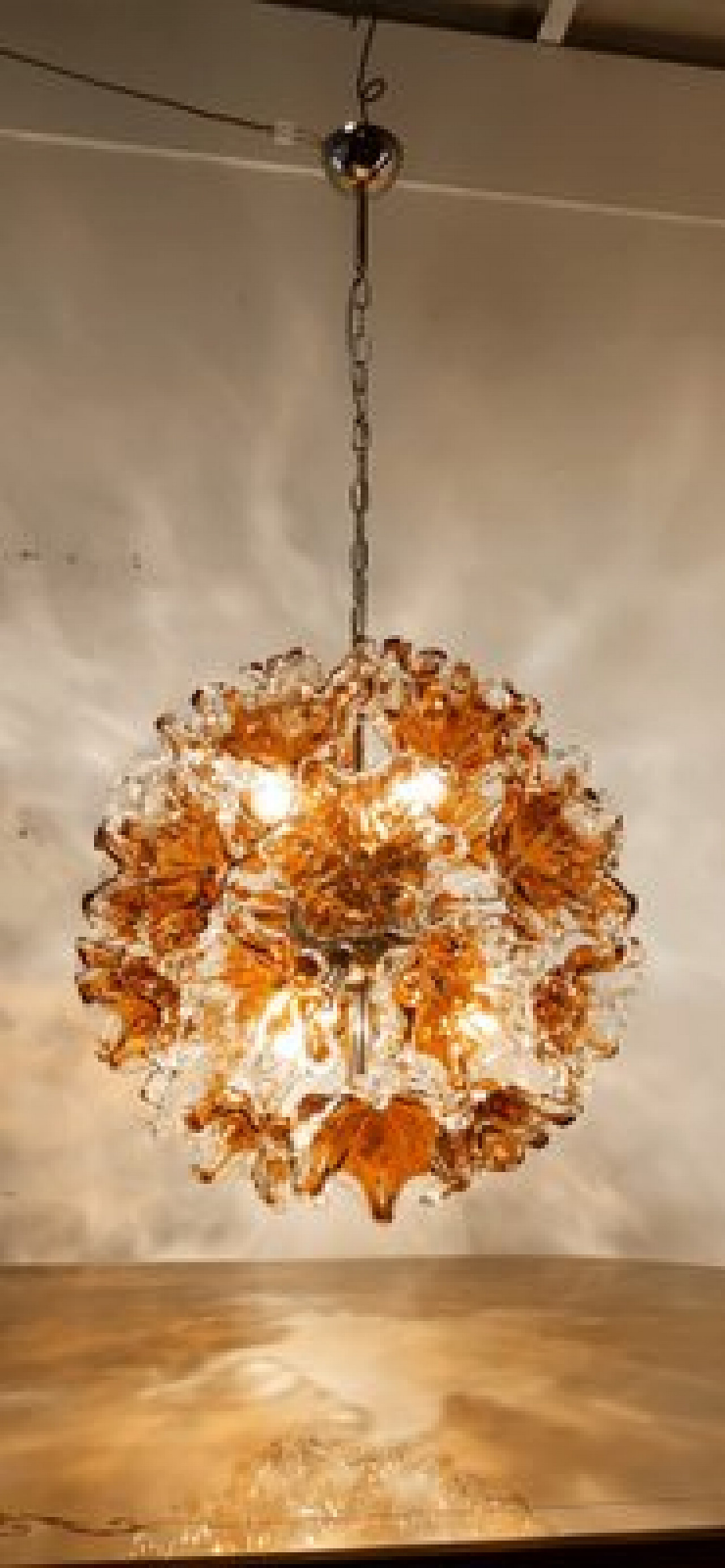 Flower Sputnik chandelier by Mazzega, 1970s 9