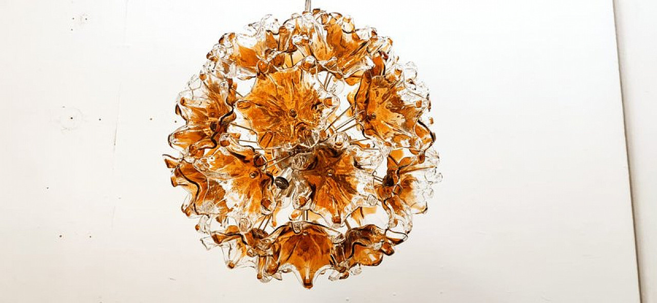 Flower Sputnik chandelier by Mazzega, 1970s 10