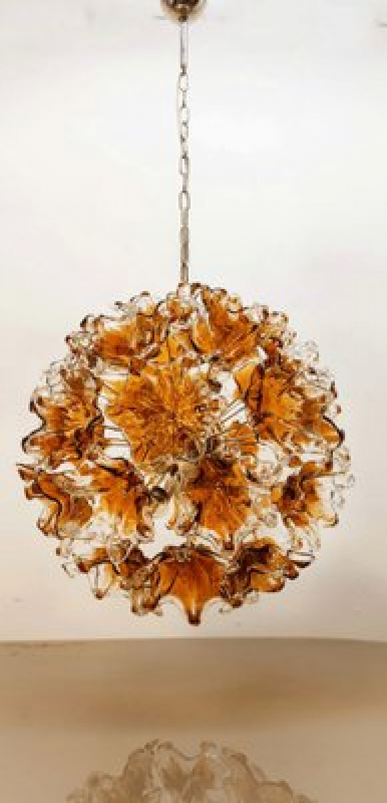 Flower Sputnik chandelier by Mazzega, 1970s 12