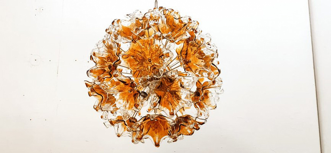 Flower Sputnik chandelier by Mazzega, 1970s 14