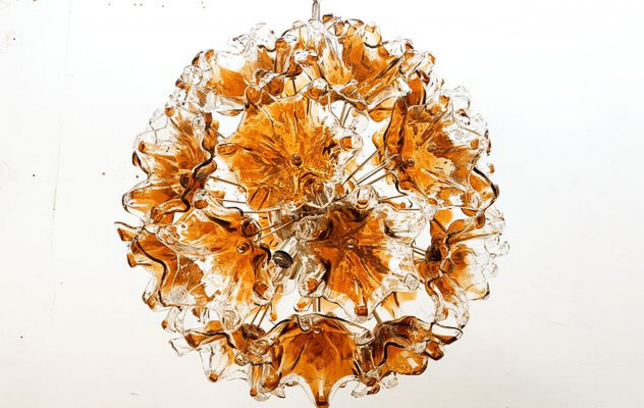 Flower Sputnik chandelier by Mazzega, 1970s 16