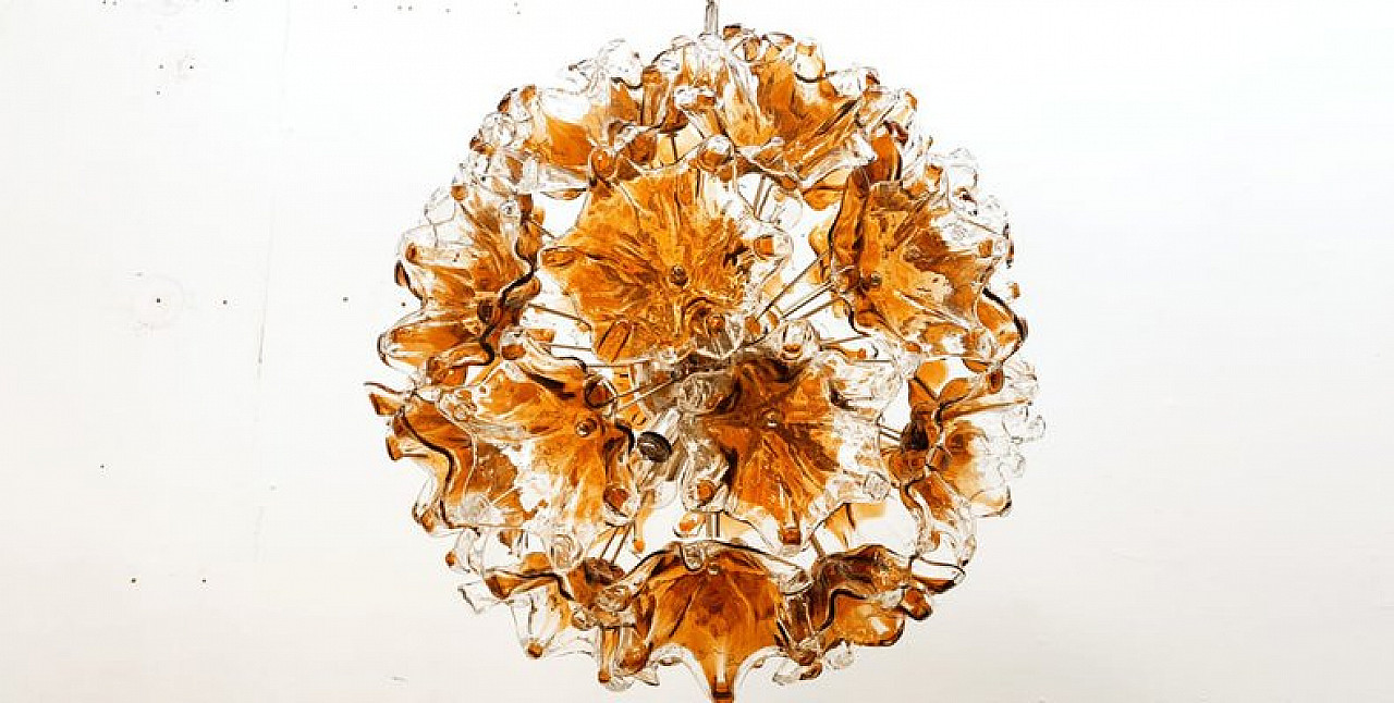 Flower Sputnik chandelier by Mazzega, 1970s 17