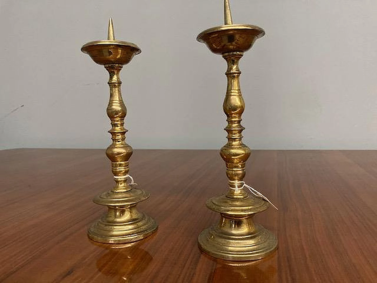 Pair of Empire bronze candlesticks, early 19th century 1