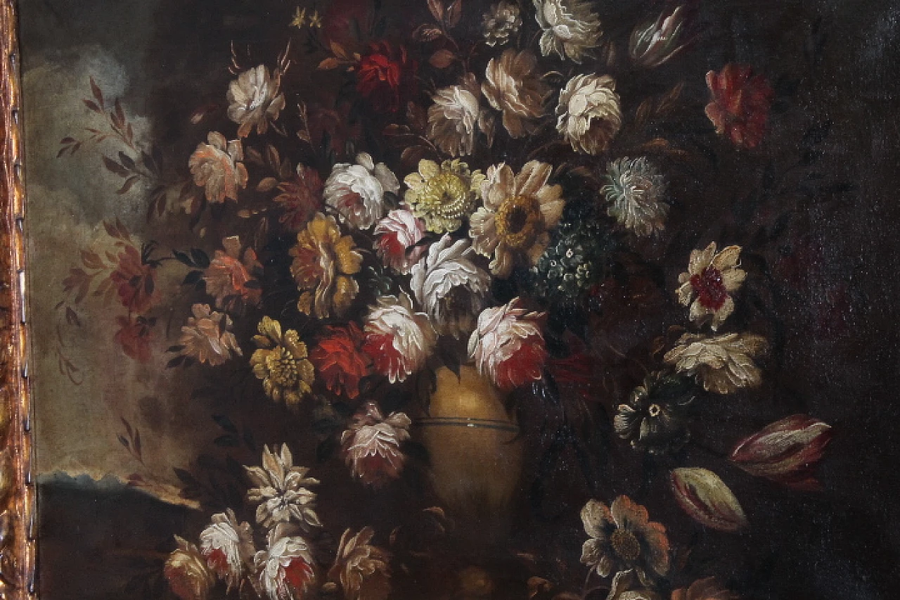 Natura morta con fiori, dipinto a olio su tela, inizio '900 10