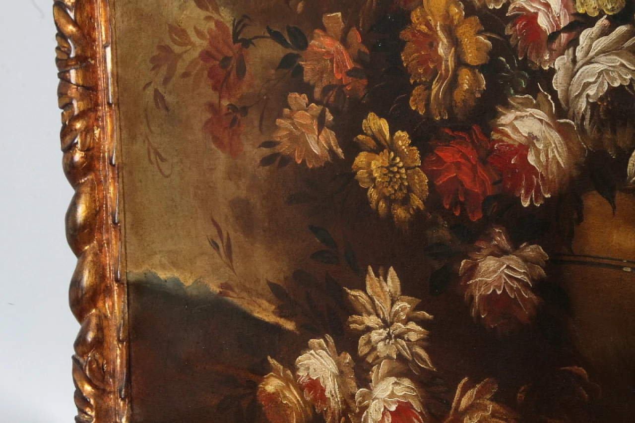 Natura morta con fiori, dipinto a olio su tela, inizio '900 11