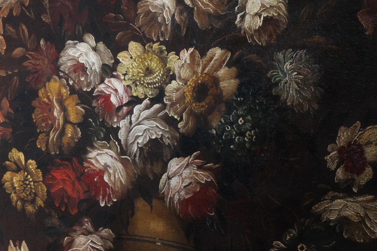 Natura morta con fiori, dipinto a olio su tela, inizio '900 13