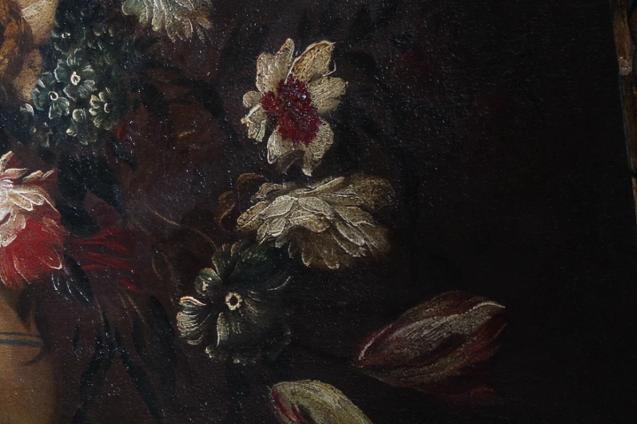 Natura morta con fiori, dipinto a olio su tela, inizio '900 15