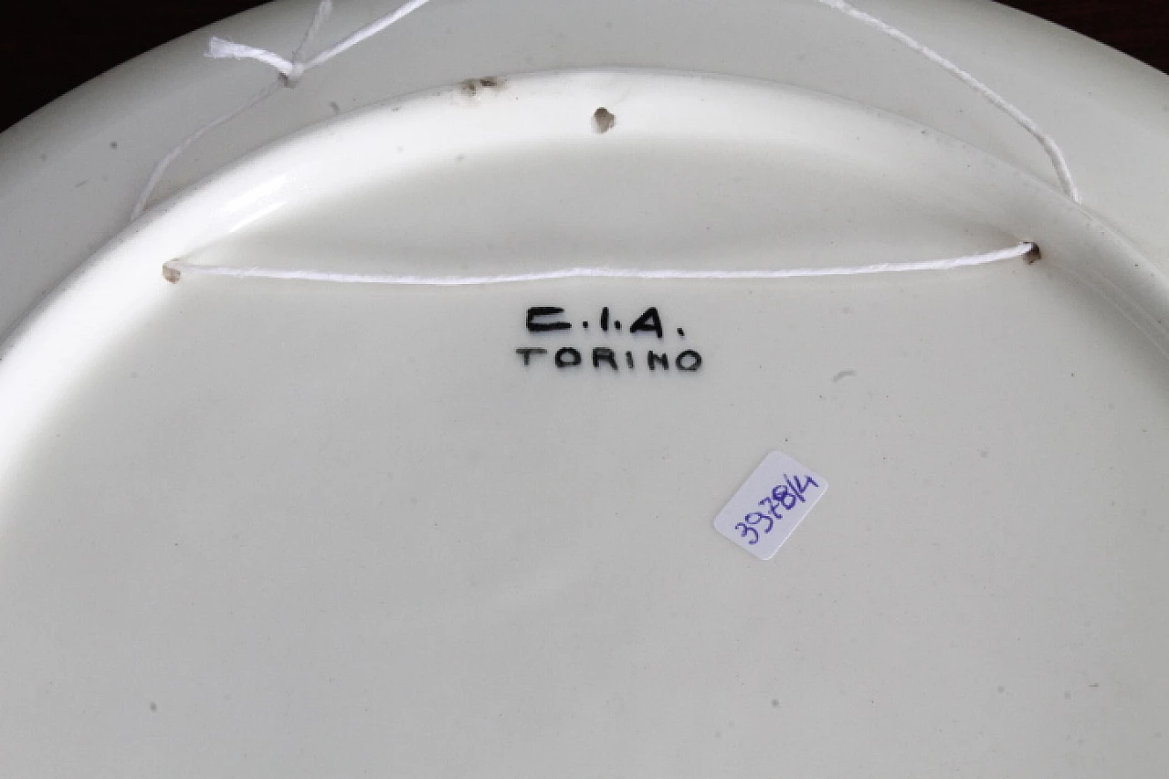 Piatto Futurista in ceramica di CIA Torino, anni '30 3