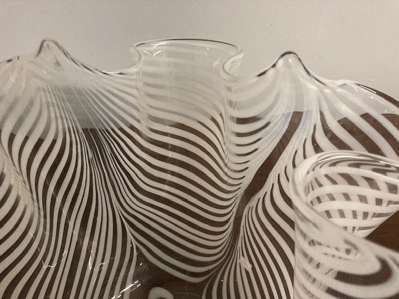 Murano glass Fazzoletto vase by Gino Cenedese, 1970s 9