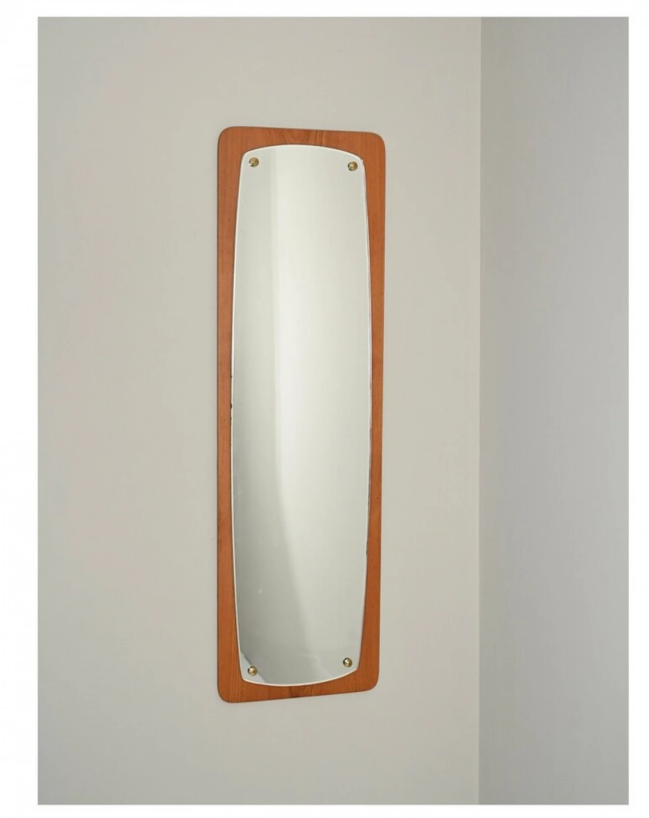 Specchio da parete in teak di Fröseker, anni '60 1