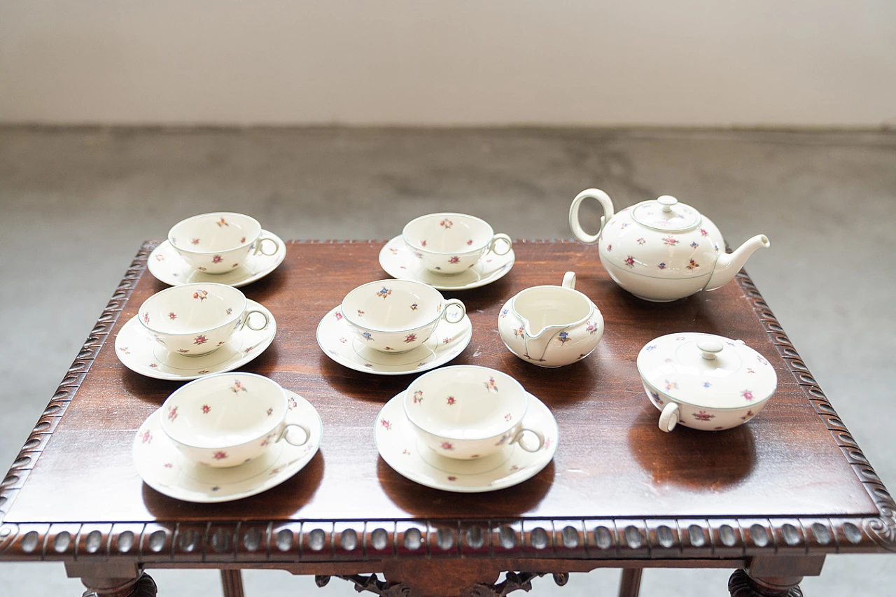 Servizio da tè e caffè in ceramica Bohemia Royal Ivory, anni '30 13