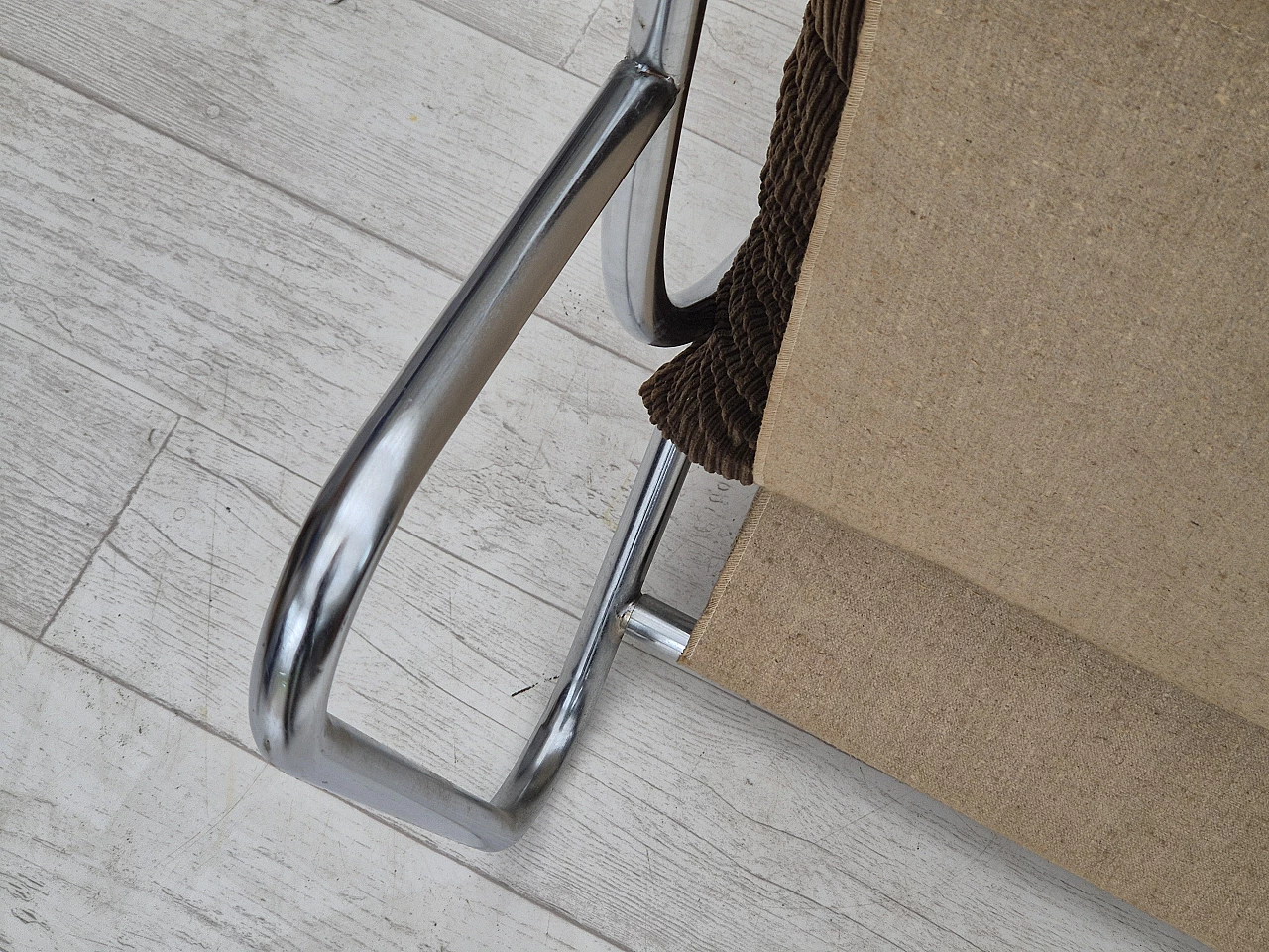 Steel, canvas and velvet Sling armchair by Peter Hoyte, 1970s 13