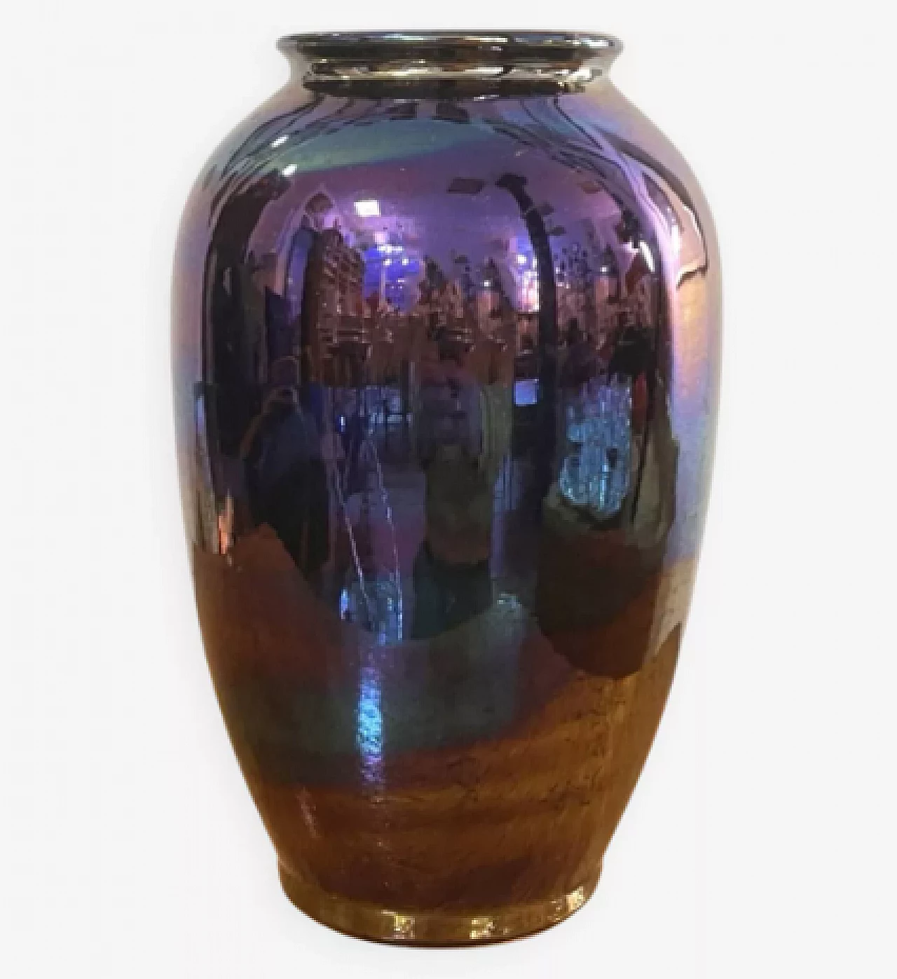 Vaso 650/20 in ceramica opalescente di Bay Keramik, anni '70 1