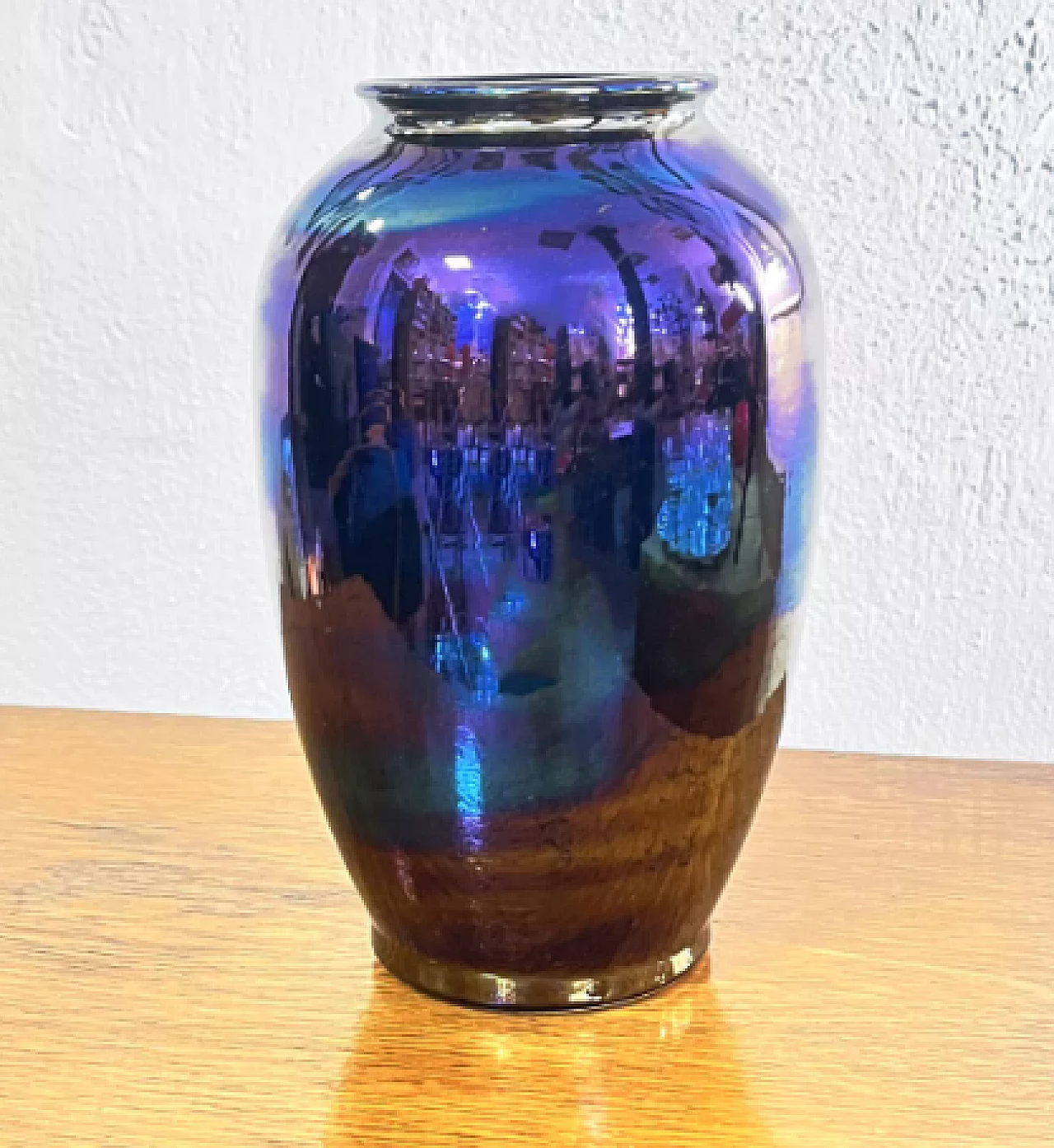 Opalescent ceramic 650/20 vase by Bay Keramik, 1970s 3