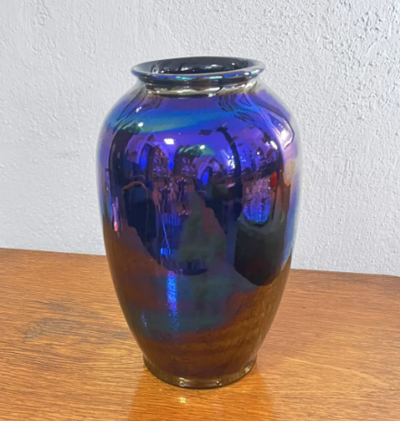 Opalescent ceramic 650/20 vase by Bay Keramik, 1970s 4