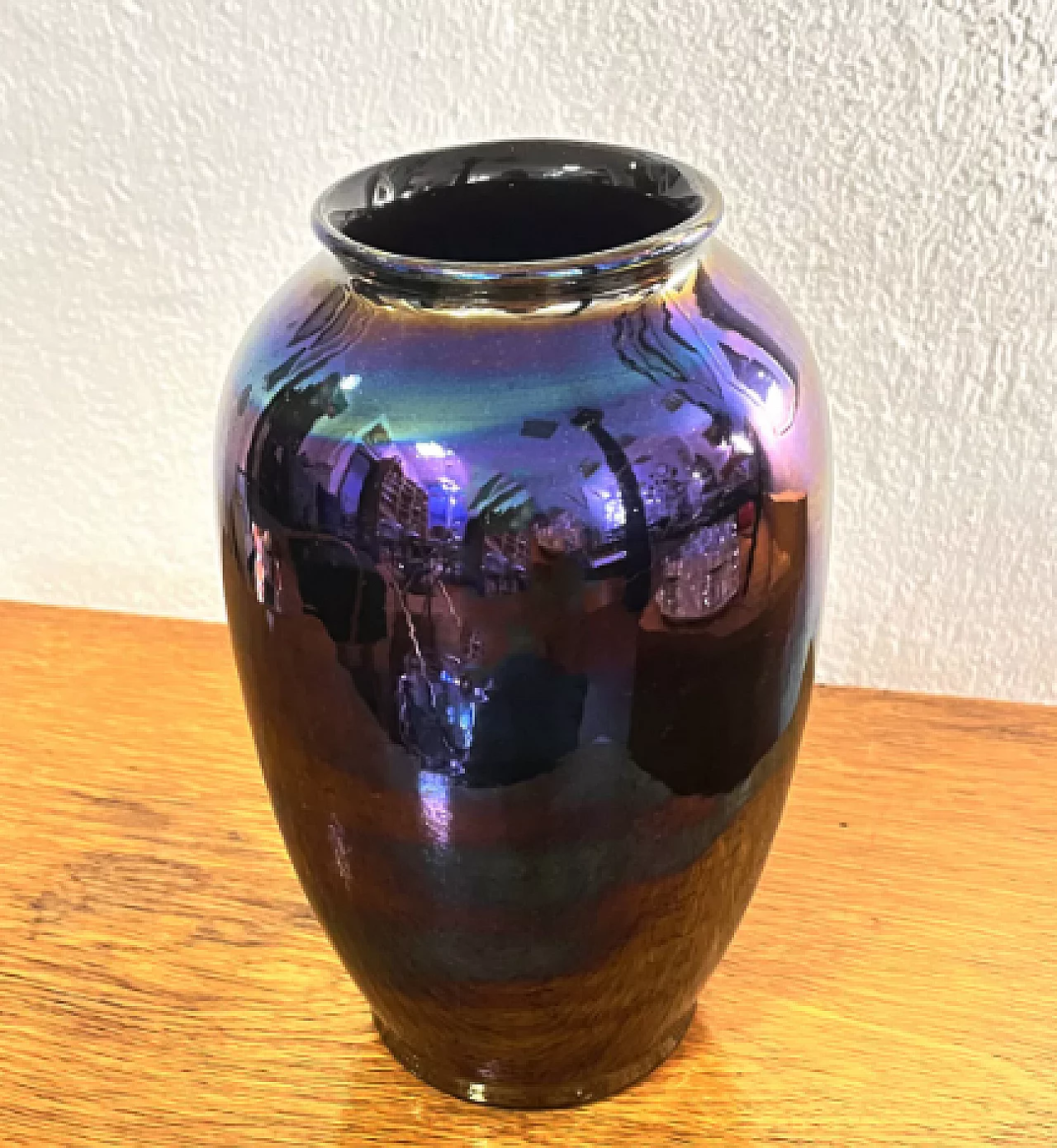 Opalescent ceramic 650/20 vase by Bay Keramik, 1970s 5