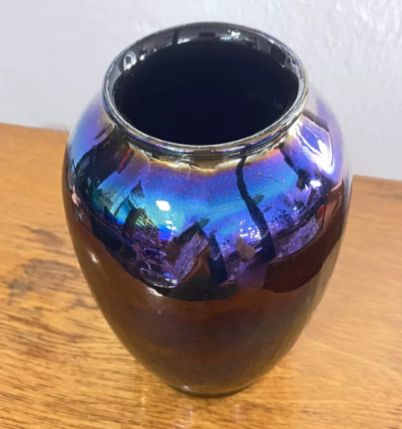 Opalescent ceramic 650/20 vase by Bay Keramik, 1970s 6