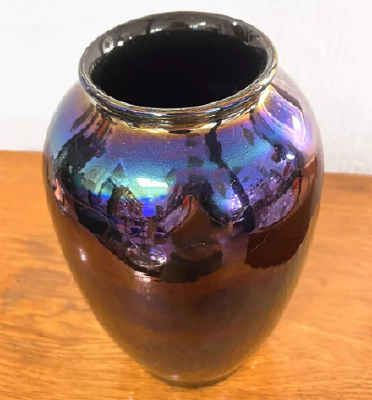 Opalescent ceramic 650/20 vase by Bay Keramik, 1970s 8