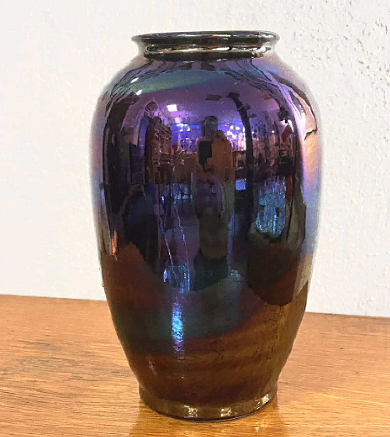 Opalescent ceramic 650/20 vase by Bay Keramik, 1970s 9