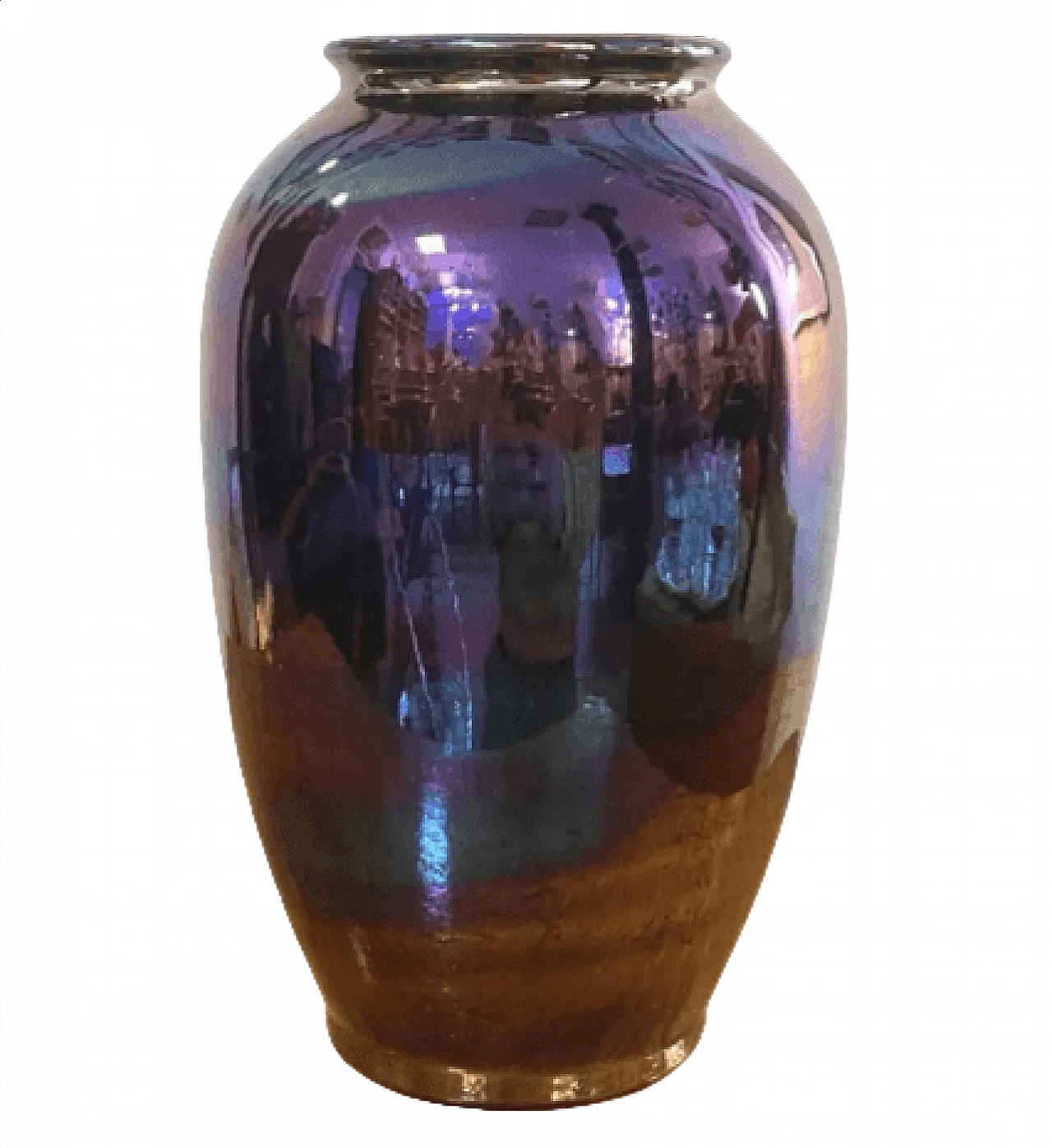 Opalescent ceramic 650/20 vase by Bay Keramik, 1970s 10