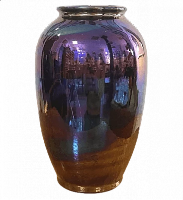 Opalescent ceramic 650/20 vase by Bay Keramik, 1970s
