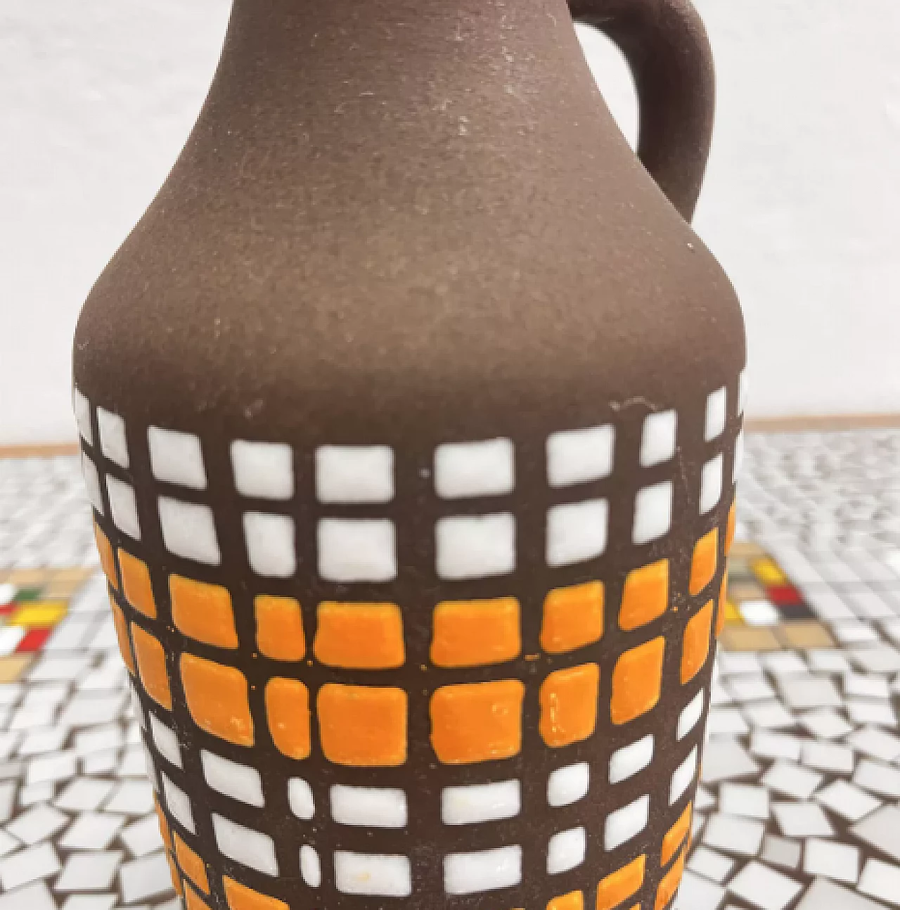 Vaso 1302 in ceramica di Strehla Keramik, anni '70 4