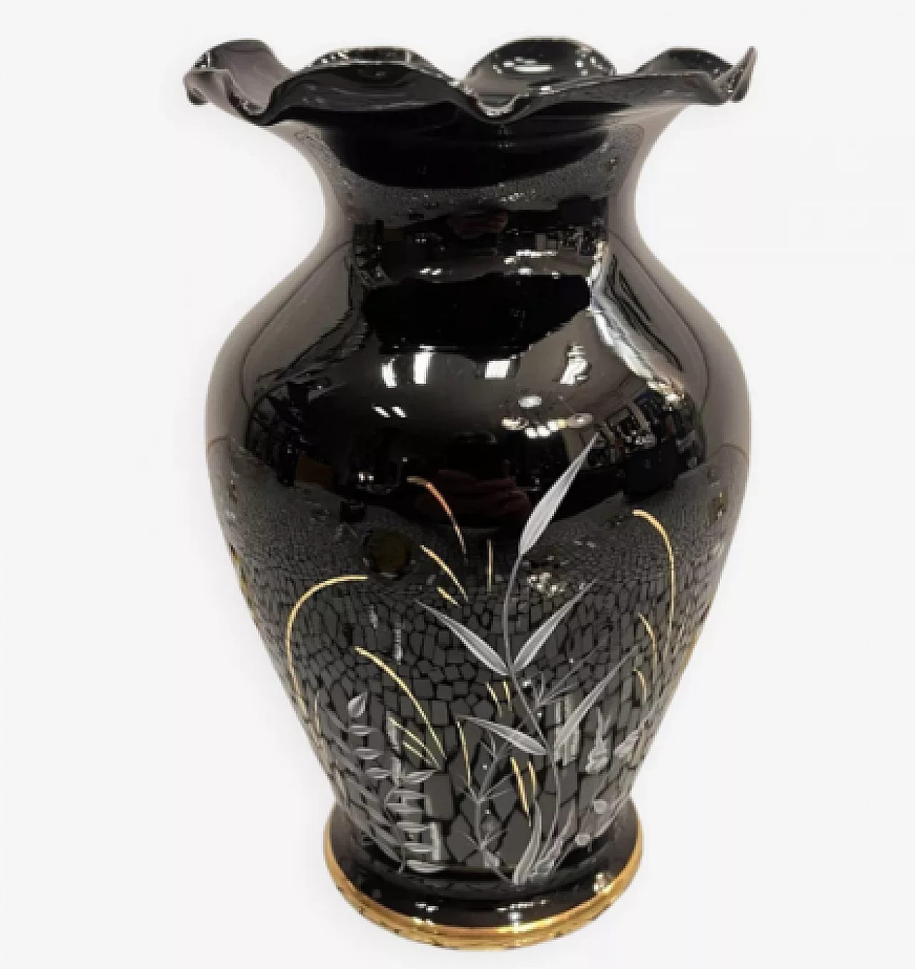 Hyalite glass vase by Grossenhein, 1960s 1