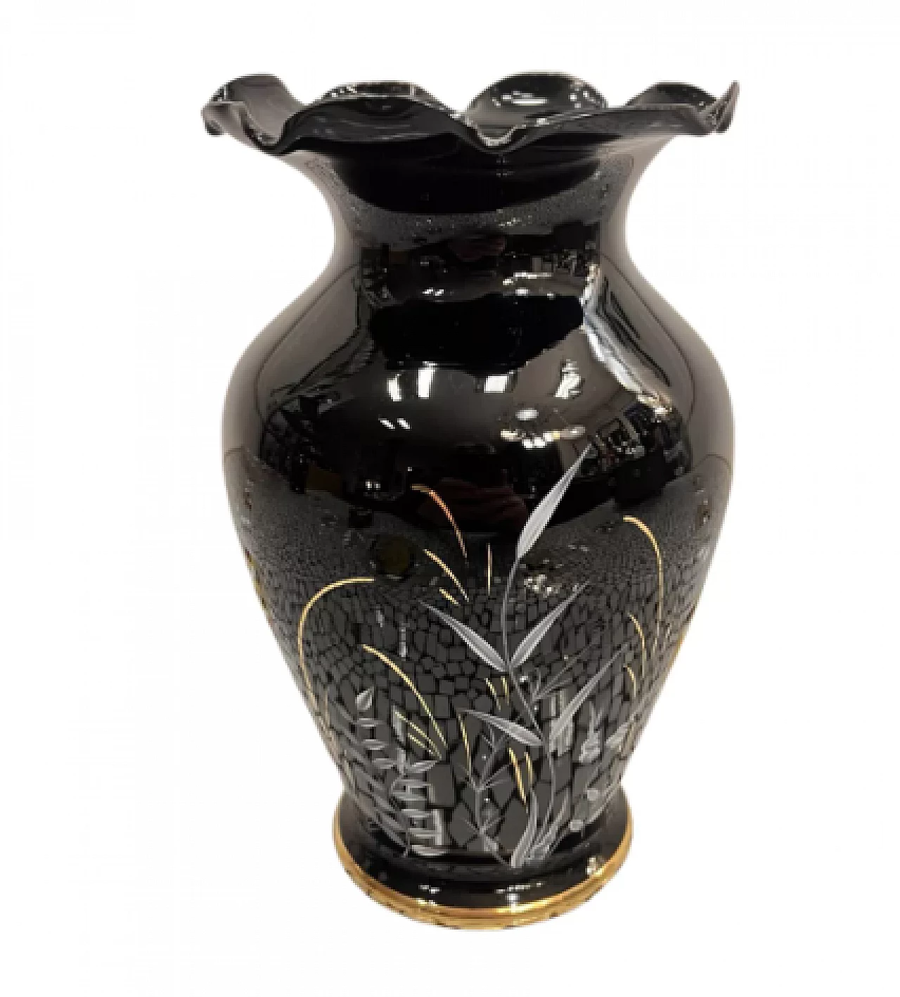 Hyalite glass vase by Grossenhein, 1960s 2