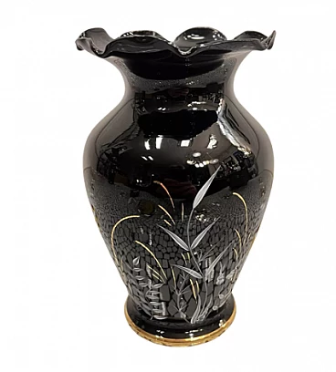 Hyalite glass vase by Grossenhein, 1960s