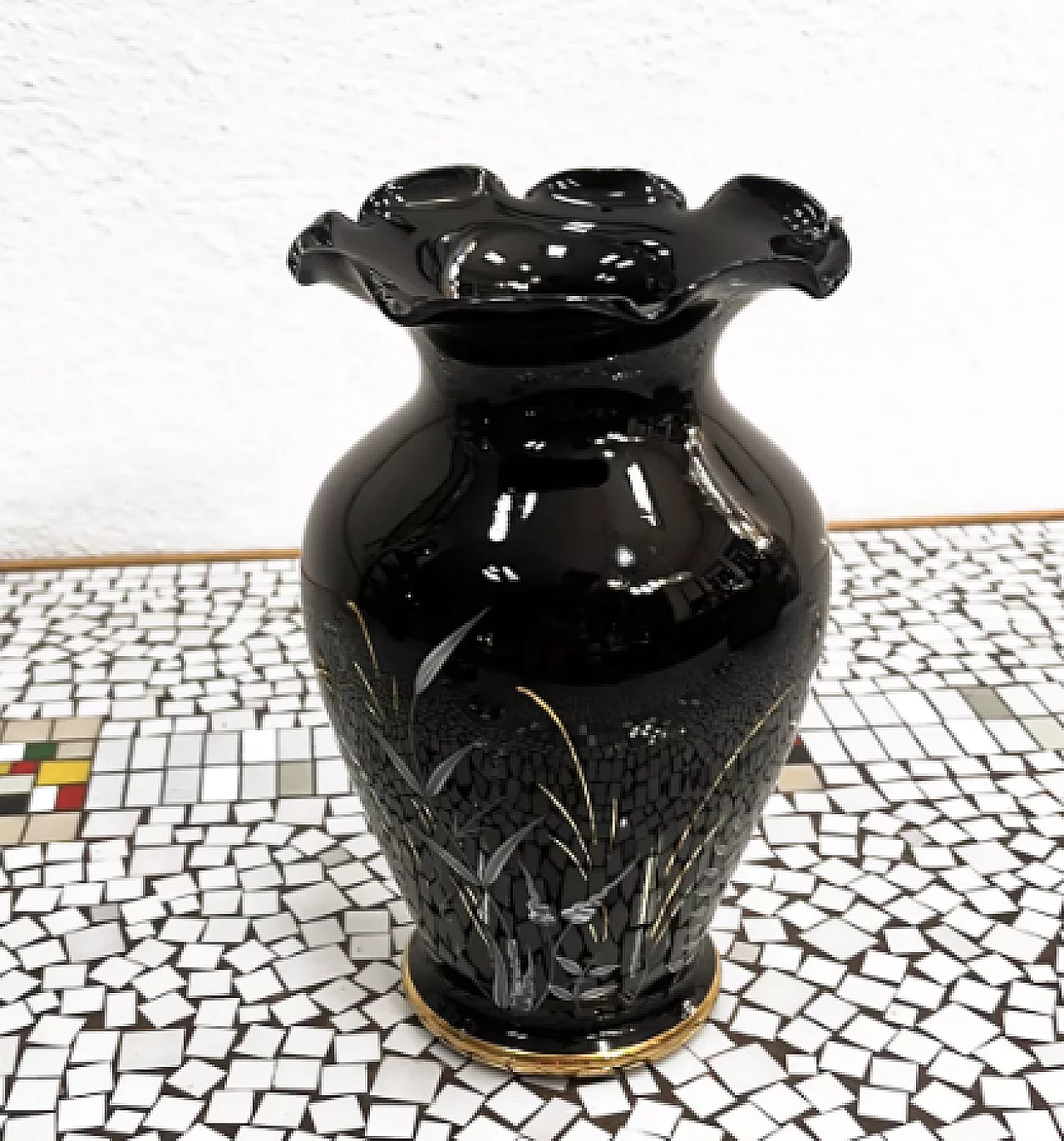 Hyalite glass vase by Grossenhein, 1960s 11