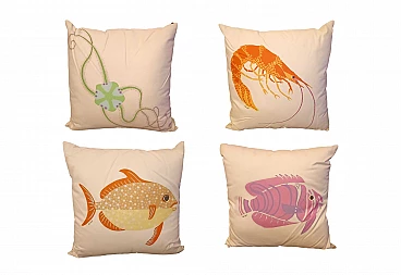 4 Cushions in maritime style by Ken Scott for Primalinea, 2000s