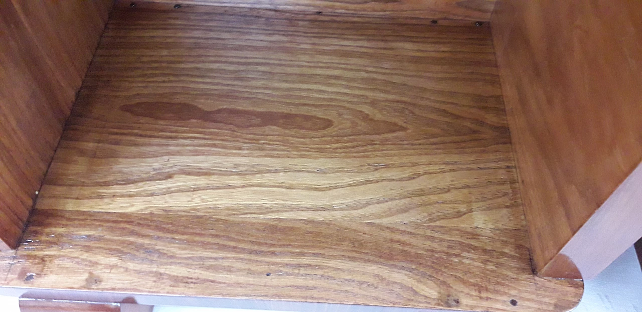 Coppia di comodini Art Déco in legno e cristallo nero, 1935 17