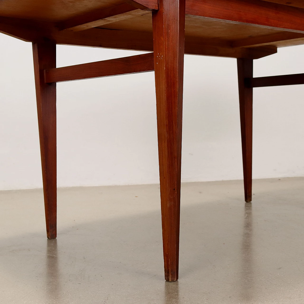 Table in stained beech and wood effect formica, 1960s 4