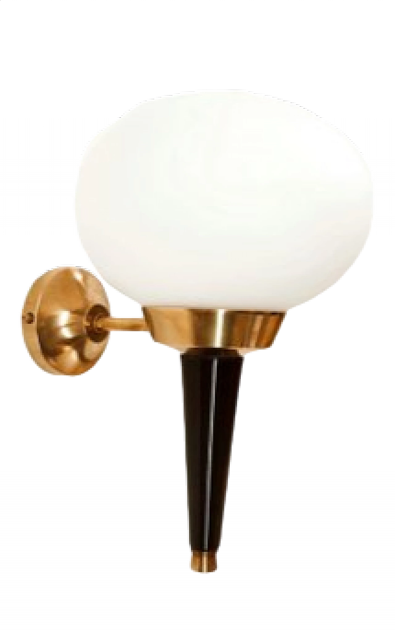 Applique in vetro, alluminio e ottone di Stilnovo, anni '60 13