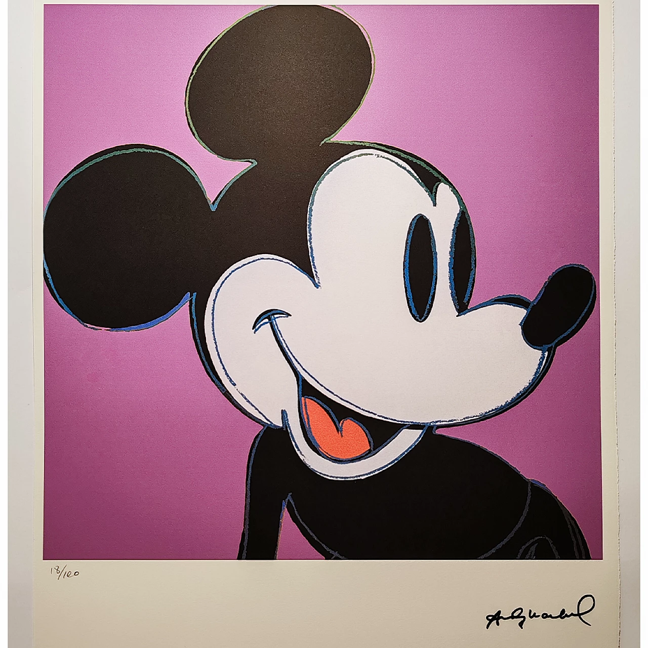 Andy Warhol, Mickey Mouse - Purple edition, litografia, anni '80 1
