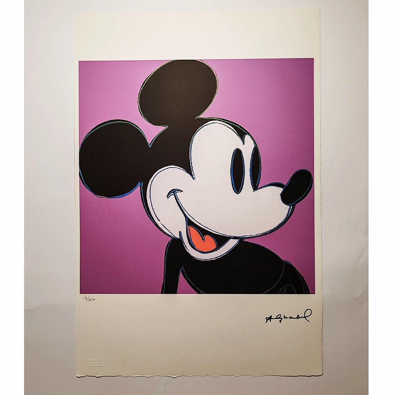 Andy Warhol, Mickey Mouse - Purple edition, lithography, 1980s 2