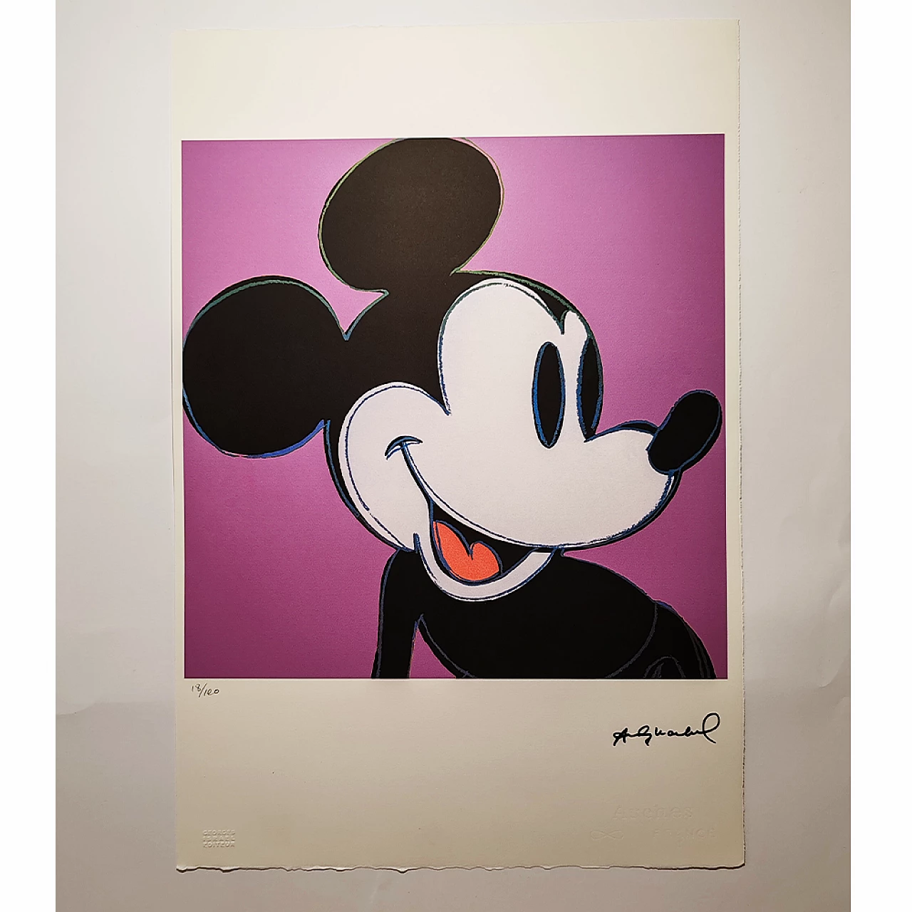 Andy Warhol, Mickey Mouse - Purple edition, litografia, anni '80 2