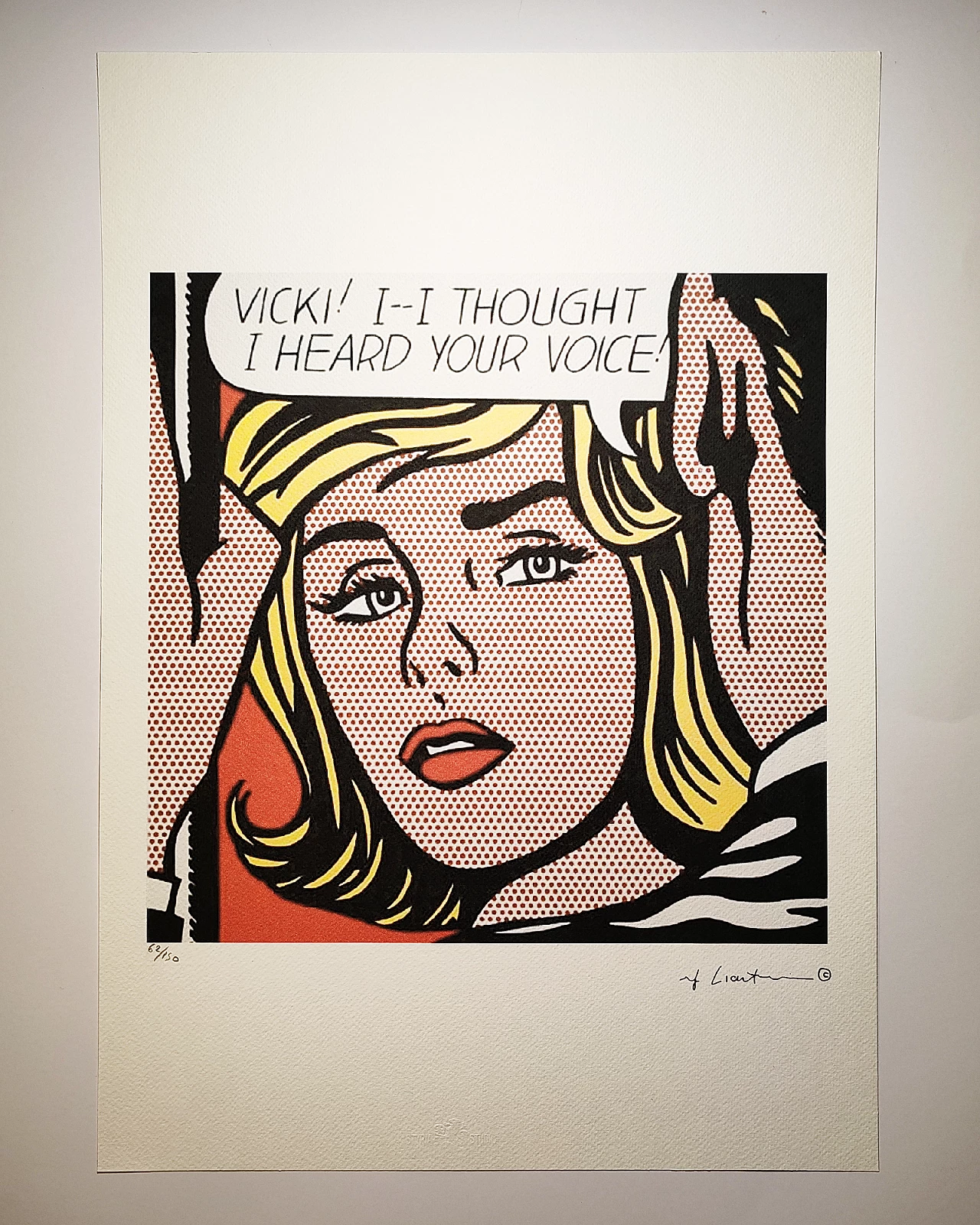 Roy Lichtenstein, Vicki, lithography, 1980s 2