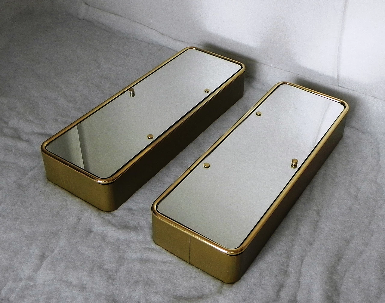 Pair of storage mirrors by Jean Pierre Design, 1970s 1