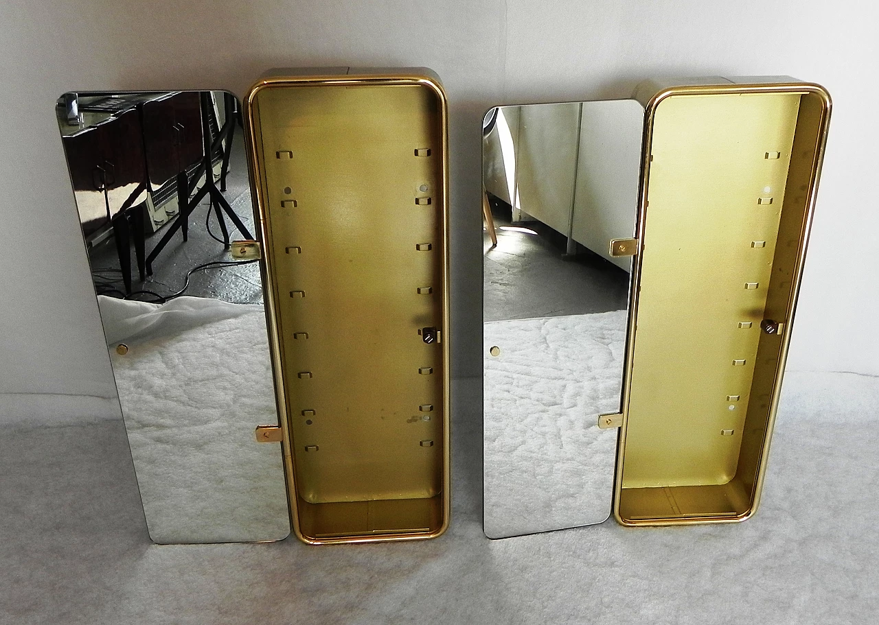 Coppia di specchi contenitore di Jean Pierre Design, anni '70 10