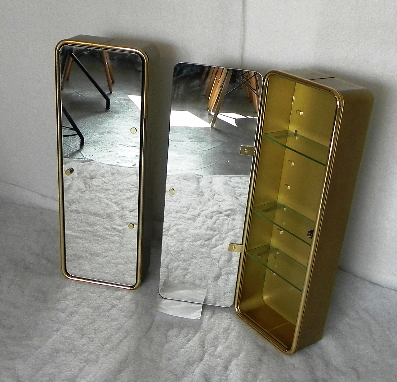 Pair of storage mirrors by Jean Pierre Design, 1970s 13