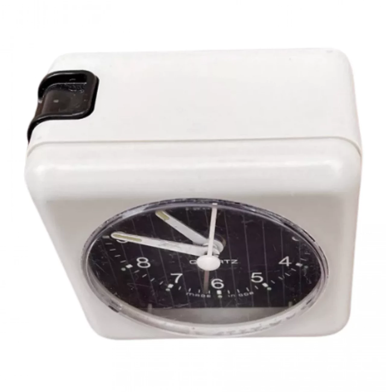 Gray plastic Ruhla alarm clock, 1980s 9
