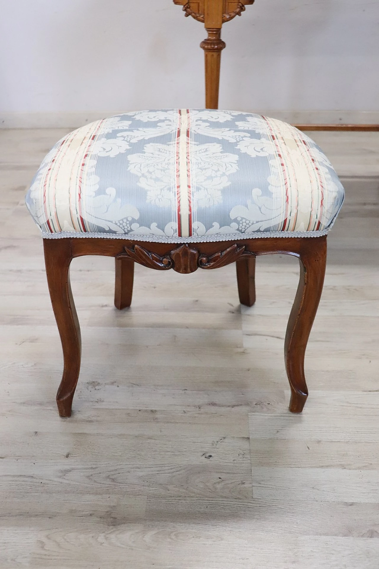 Cherry and marble vanity table with stool, early 20th century 20