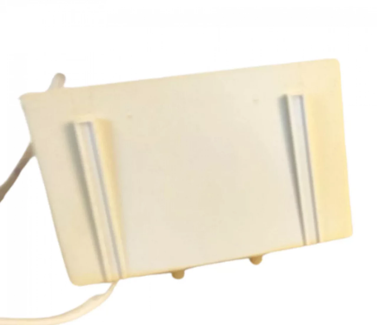 Beige and blue plastic Jerger alarm clock, 1970s 3