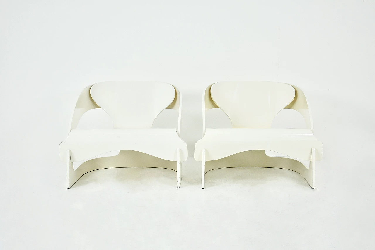 Pair of 4801 armchairs by Joe Colombo for Kartell, 1960s 3