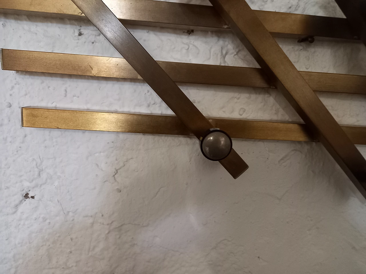 Gilded metal coat stand, 1970s 4