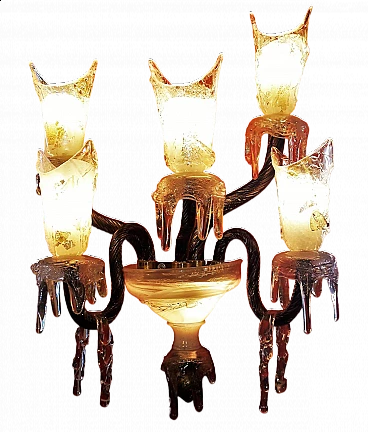 Blown glass San Valentino wall light by Aristide Najean