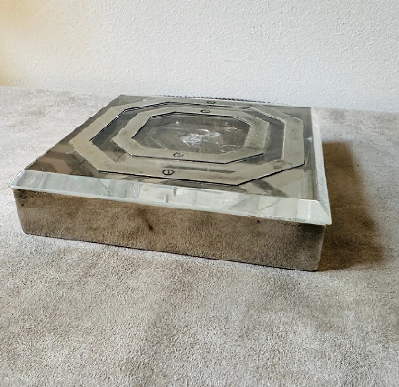 Plexiglass and silver plating box, 1980s 2